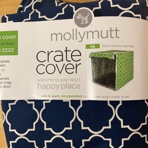 Dog crate cover (NEW) - navy pattern 36”x 24”x 27”